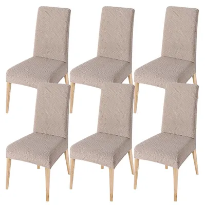 Produktbild von KELUINA Stuhlhussen 6er Set, Stretch Stuhlhussen für Esszimmerstühle, Abnehmbare