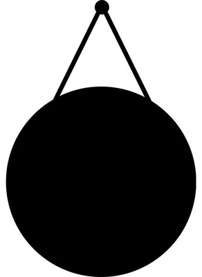Obrázek produktu pro Samolepka ve stylu křídové tabule – stíratelná nástěnná samolepka – závěsná koule – 55 x 40 cm