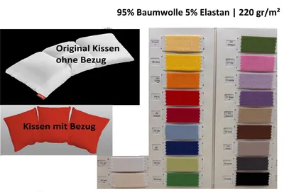 Produktbild von Kissenbezug für Lattokiss Lattoflex Baumwolle Elasthan auf Kissenform achten