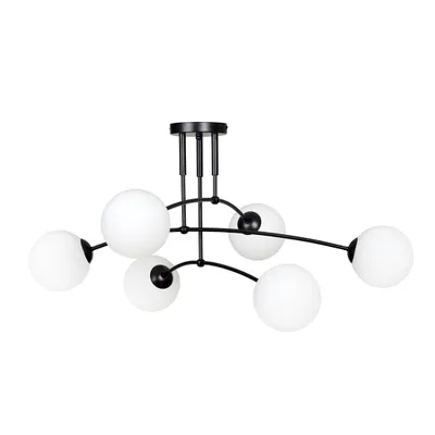 Image de Lustre Emibig 6xE14 40W PREGOS 6 BLACK 670/6