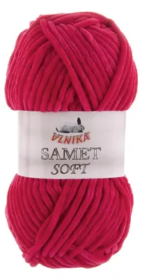 100g Strickgarn Samet Soft Chenille fuchsia