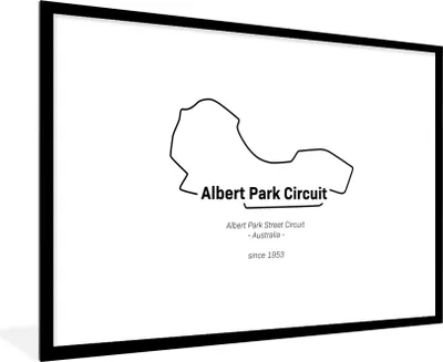 Produktbild von MuchoWow® Gerahmtes Poster Formel 1 - Australien - Rennstrecke 90x60 cm - Poster mit Schwarzem Bilderrahmen Wandposter Rahmen Foto Bilder - Wanddekoration - Fotos