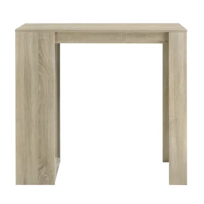Imagen del producto de Mesa alta In & OutdoorMatch Bartisch Guillermo, con 3 estantes, de 110x50x103 cm, color roble, fabricada en tablero de partículas, diseño moderno