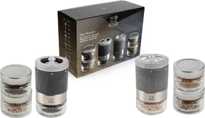 Produktbild von PEUGEOT Geschenkset MAESTRO DUO Pfeffermühle Salzmühle 11cm Wechsel Gewürzgläser