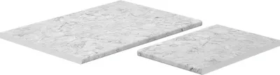Produktbild von Vicco Küchenarbeitsplatte R-Line, 114 cm (passend für 87x87 Eckschrank), Marmor Weiß