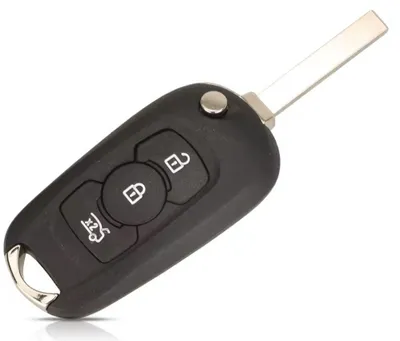 Produktbild von Techstar-Autoschlüsselgehäuse im Klappdesign mit 3 Tasten und HU100-Schlüsselblatt für Opel Astra K 2015–2019