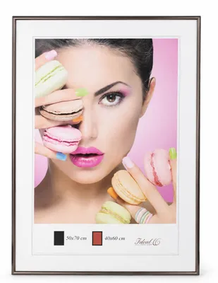 Produktbild von Photo Style Kunststoff Bilderrahmen Fotorahmen Wanddeko Collage Foto Poster - Farbe: Stahl | Format: 50x70