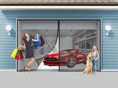 Zdjęcie produktu dla Magnetyczna moskitiera do drzwi kuchennych – ulepszone magnesy – 150 x 210 cm – czarna