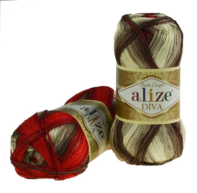 ALIZE DIVA BATIK Farbverlauf Häkelgarn Wolle Stricken Häkeln, 4574