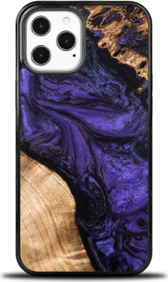 Image de Housse en bois pour iPhone 12 Pro Max, Bewood Unique Violet