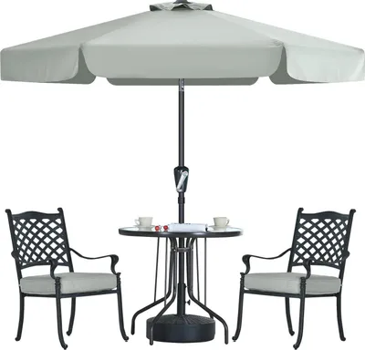 Immagine prodotto di ombrellone da 270 cm con mantovana e 8 stecche Beige