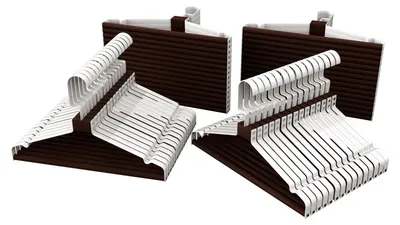 Imagen del producto de Percha de Metal con Barra de Madera Blanca Pack 60 COM-FORT HOUSE