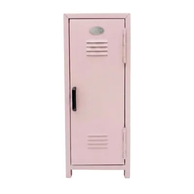 Immagine prodotto di Mini armadietto con serratura e adesivi. Cassetta metallica chiudibile, dimensioni 27 x 10,7 x 10,7 cm, ideale per scrivania, cameretta e ufficio. Colore: rosa