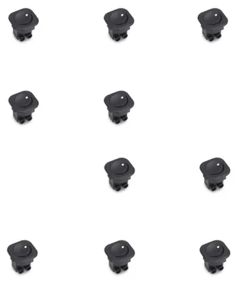 Image de Lot de 10 interrupteurs à encastrer D21x21 -  Plastique -  Noir