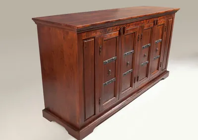 Produktbild von MASSIVMOEBEL24 Sideboard Akazie 171x50x90 nougat lackiert OXFORD #403