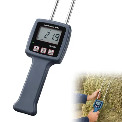 Produktbild von Feuchtigkeitsmesser Heu & Getreide TK100, 0–80% Wassergehalt Messgerät, ±0,5% Genauigkeit, LCD Display, für Holz, Stroh, Futter & Lagerung