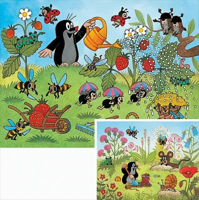 Produktbild von Der Maulwurf im Garten, 2 x 20 Teile Puzzle