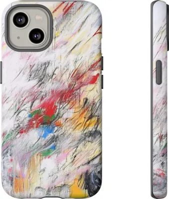 Produktbild von Abstrakte bunte Pinselstriche – Hülle Kompatibel mit iPhone 14