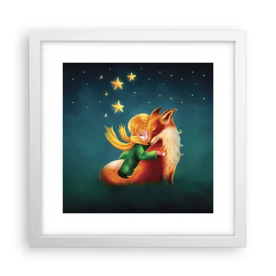 Produktbild von Gerahmtes Poster - Weißer Rahmen - Klein Prinz Nov - 30x30 cm - Wand Bild - Wanddeko - Wandbilder - Kunstposter - Wandposter - Bilderrahmen - Bilder - Kunstdruck - Wanddekoration - P2WAC30x30-5014