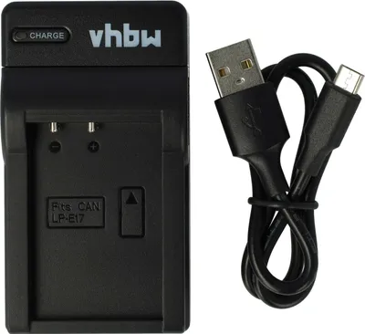 Produktbild von vhbw USB-C Ladegerät kompatibel mit Canon EOS 750D, 8000D, 850D, 800D, 200D, 250D, 760D, 77D, Kiss X10 Kamera - Ladeschale + USB-C Kabel Ladeanzeige