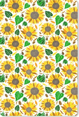 Produktbild von MuchoWow® Mauspad Mousepad Sonnenblume - Blätter - Muster 40x60 cm - Mousepads - Maus Mat - Pad - Mausunterlage - Schreibtisch Accesoire