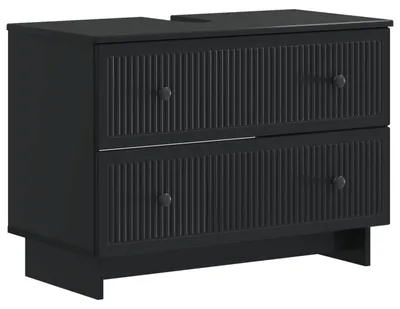 Zdjęcie produktu dla Maison Exclusive - Szafka pod umywalkę EDE, czarna, 82 x 41 x 59 cm, płyta wiórowa