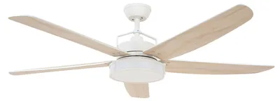 Immagine prodotto di Ventilatore da soffitto a risparmio energetico con luce LED e telecomando Louisville Bianco 158 cm