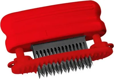 Produktbild von Fleischmürber, 45 Einzelklingen, Griff rot