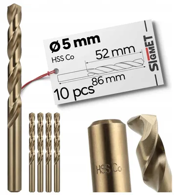 Produktbild von Arvex HSS-CO Metallbohrer 5,0 mm kobalthaltig 10 Stück
