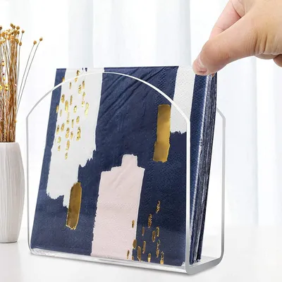 Produktbild von Acryl Serviettenhalter - Freistehender Tissue Organizer für Tischplatte, Ideal für Hochzeit, Feier, Restaurant