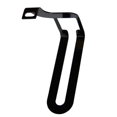 A black metal part for a jigsaw.