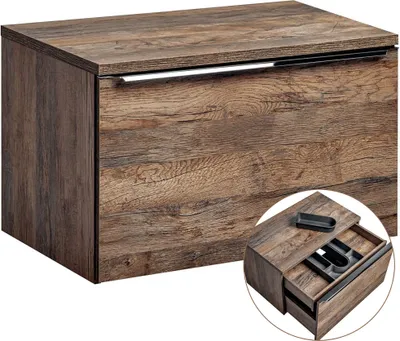 Produktbild von Waschtischunterschrank 80cm PUEBLA-56 Vintage Oak, B/H/T ca. 80,4/48,5/46 cm