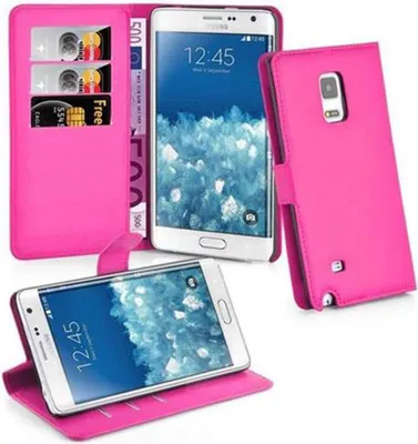 Produktbild von Cadorabo Hülle für Samsung Galaxy NOTE EDGE Schutz Hülle in Pink Handyhülle Etui Case Cover Magnetverschluss
