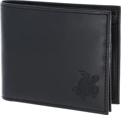Produktbild von oxmox Leder Geldbörse Leather RFID Protect Querscheinbörse Turtle 2.0 Embossed Black schwarz