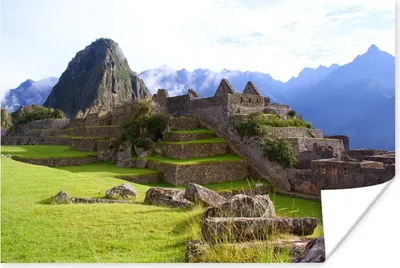 Produktbild von MuchoWow® Poster Die präkolumbianische Stadt Machu Picchu in Peru 90x60 cm - Schlafzimmer