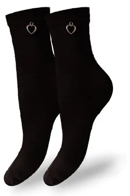 Produktbild von Damen Socken Milena Herzanhänger schwarz aus Baumwolle 37-41