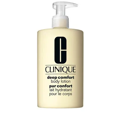 Obrázek produktu pro Clinique Deep Comfort, Tělové mléko, Ženy, Hydratační, Změkčující, Zklidňující, Suchá pokožka, 400 ml, Pumpovacíc lahvička