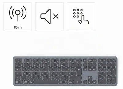 Produktbild von Tastatur kabellos Multi-Device Tastatur mit Funk Bluetooth Vollformat