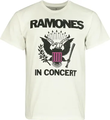 Produktbild von Ramones T-Shirt Herren In Concert weiß Band-Merch, Bands 100% Baumwolle M