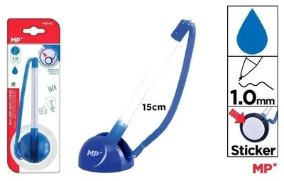 Immagine prodotto di Penna a sfera con supporto, colore blu