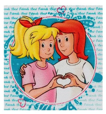 Produktbild von Bibi & Tina © Freundinnen - Aufnäher, Bügelbild, Aufbügler, Applikationen, Patches, Flicken, Zum Aufbügeln, Größe: 6,5 x 6,8 cm
