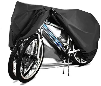 Produktbild von Famanu Fahrradhülle Wasserfest - Für 2 Fahrräder - Schwarz