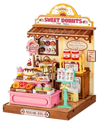 Imagen del producto de Robotime Rolife, casa de manualidades DIY, "Donutladen" (tienda de donuts), con 141 piezas