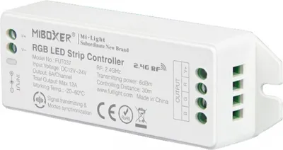 Produktbild von Mi Light Milight Miboxer 2,4 GHz RGB LED-Streifenregler DC12V / 24V Ausgang max. 12A, FUT037