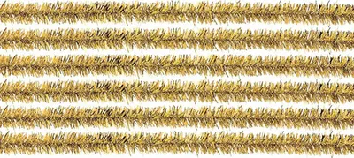 Produktbild von Biegeplüsch Pfeifenputzer gold Ø 0,8 x 50 cm 10 Stück