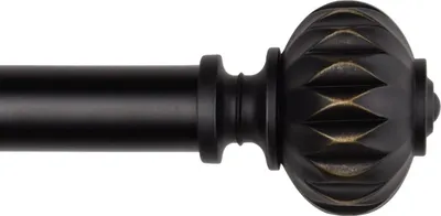 Obrázok produktu pre SZXIMU Záclonová tyč 182-365 cm čierna kovová výsuvná priemer 25,4 mm