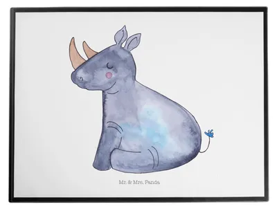 Produktbild von Mr. & Mrs. Panda schreibtischunterlage Einhorn Nashorn - Weiß - Geschenk, Regenbogen, Schreibunterlage, Nashörner, Lustig, malunterlage, Tischunterlage, Tischschoner, Zoo