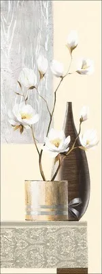 Produktbild von Leinwandbild Brown Oval Vase II 27x77 cm