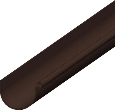 A brown gutter section on a white background.