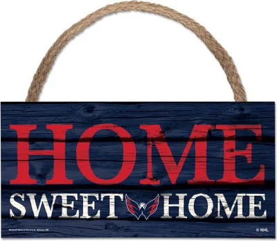 Produktbild von NHL Washington Capitals Home Sweet Home Wood Sign Holzschild Holz Eishockey Deko
